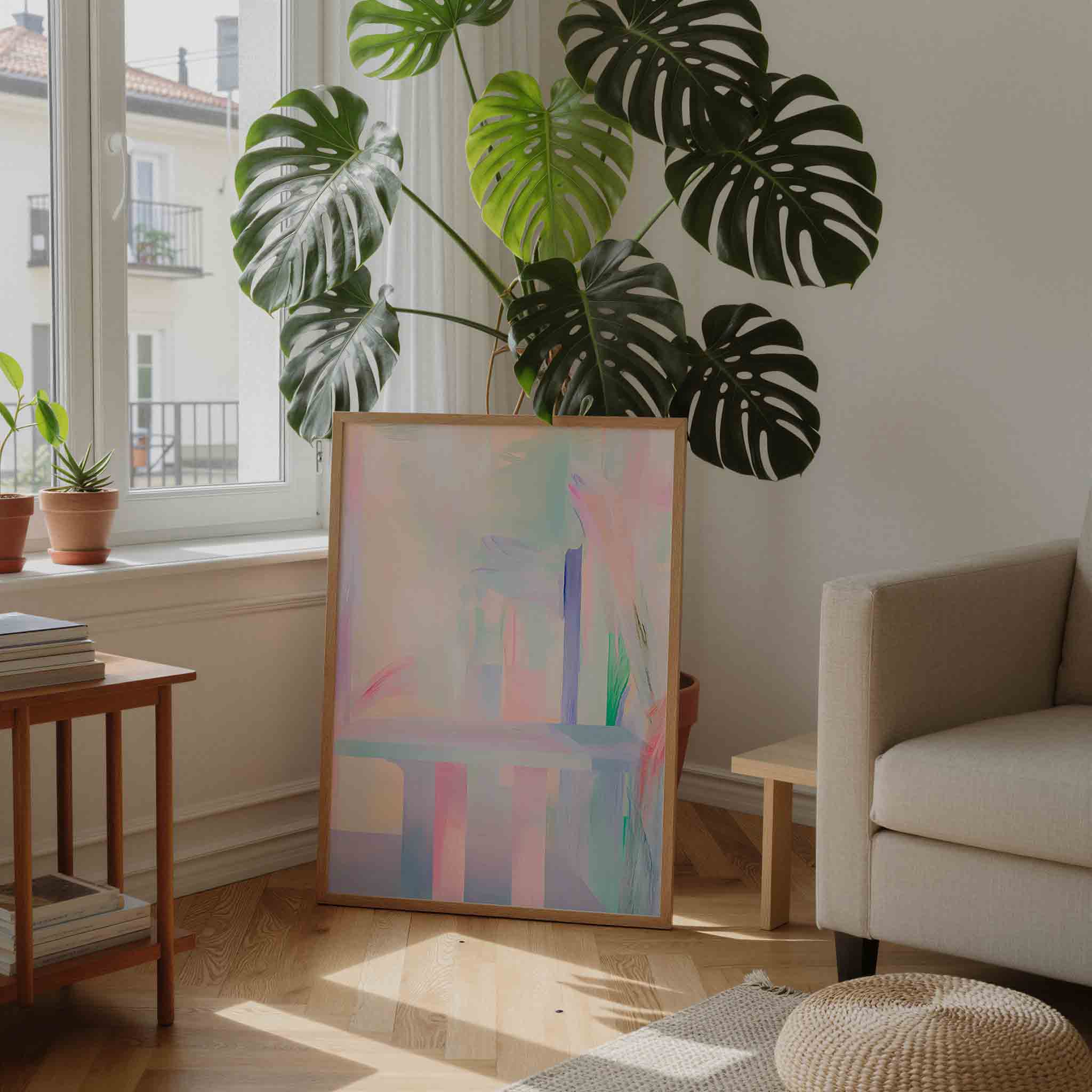 Pastel abstractie Poster