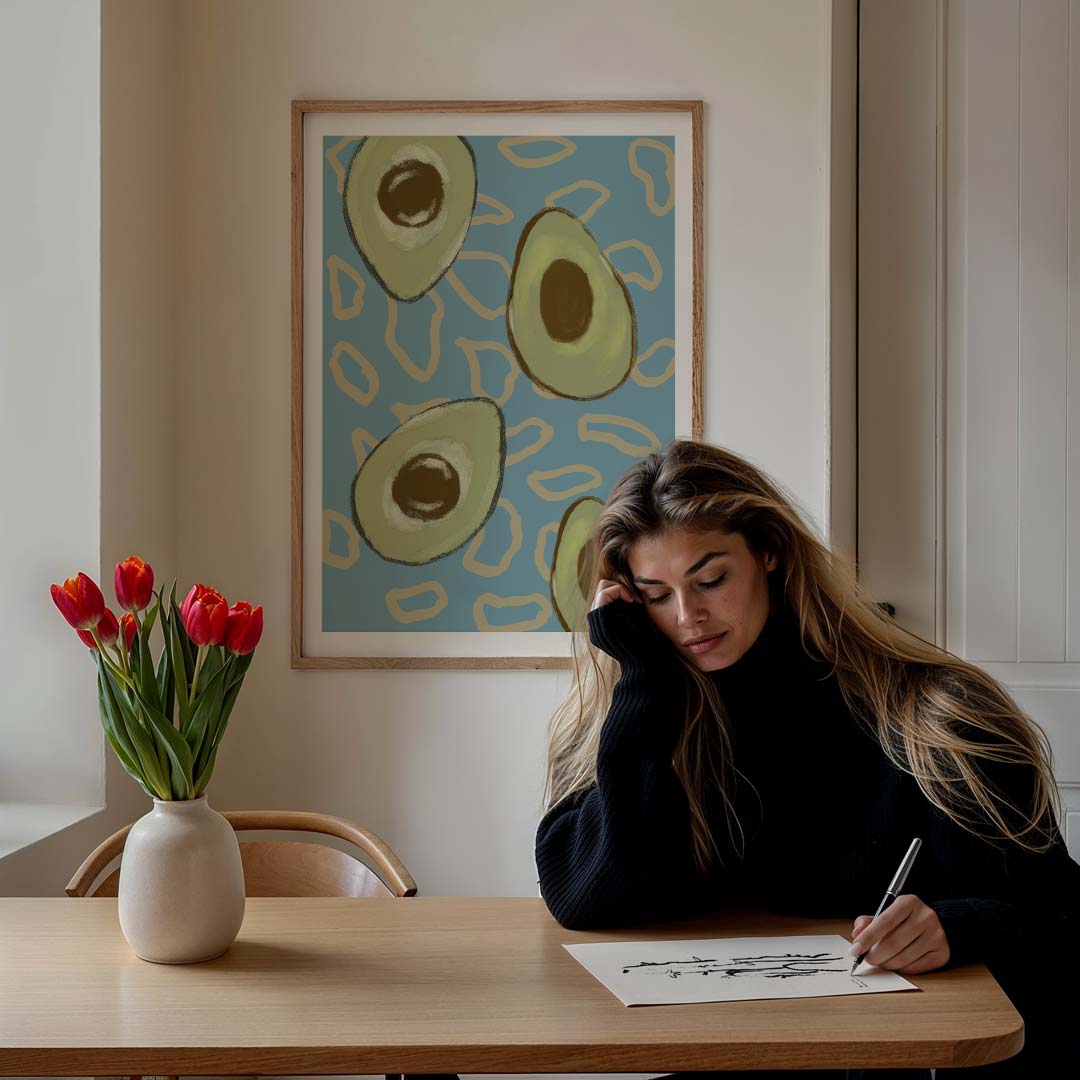 Avocado Liefde Poster-WallArtistic