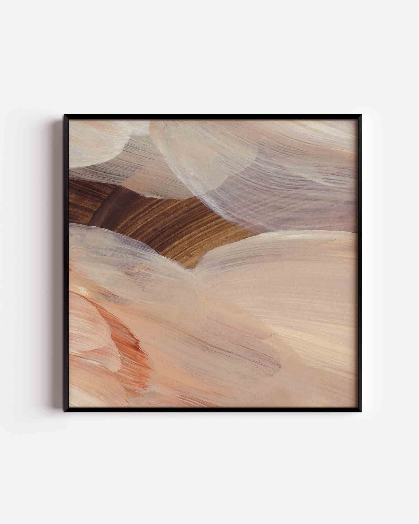 Abstracte penseelstreken Poster