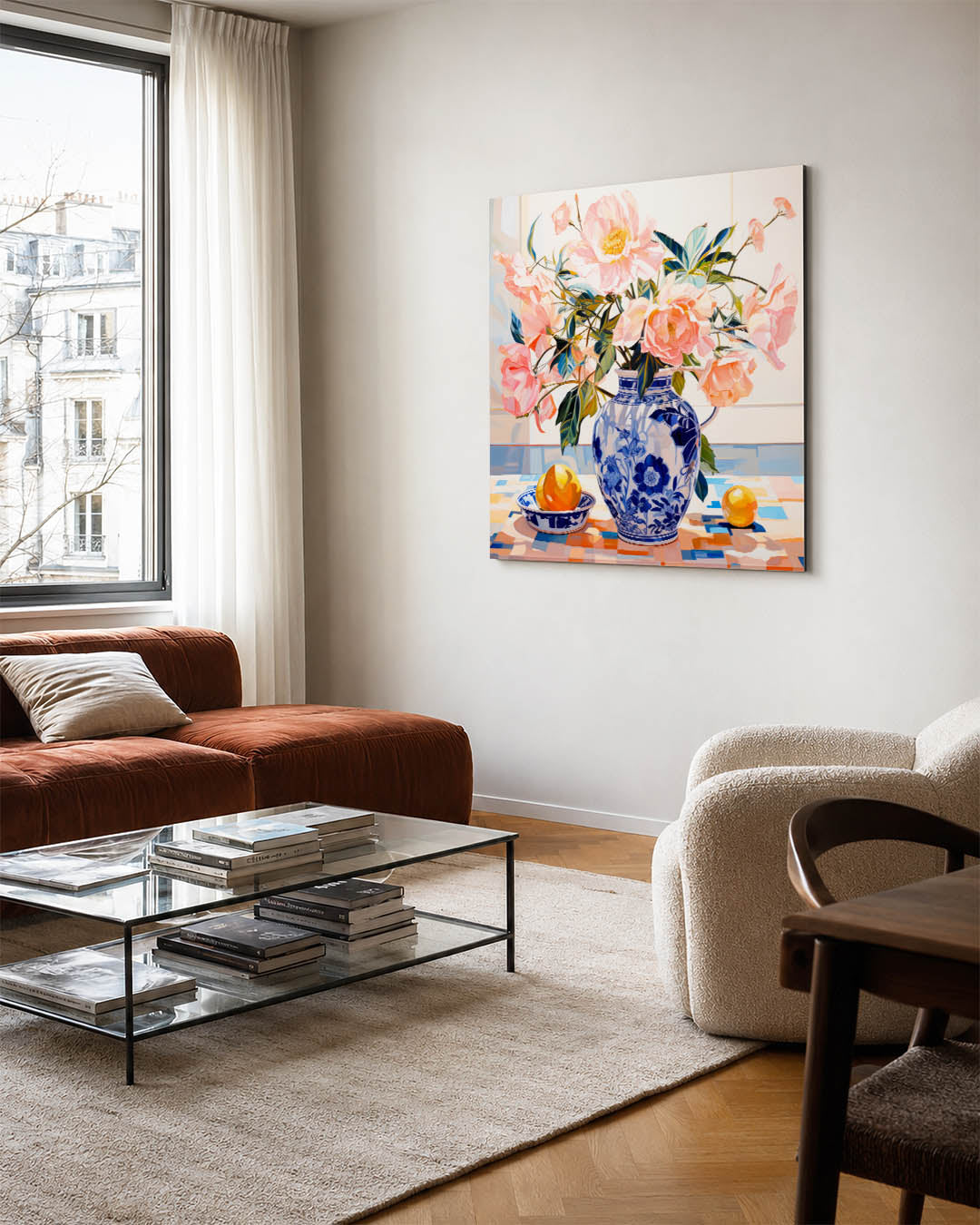 Bloemen in vaas Kunstwerk
