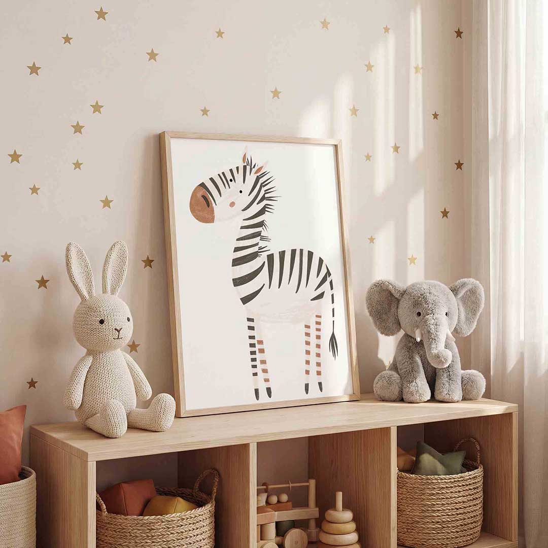 Zebra illustratie Poster