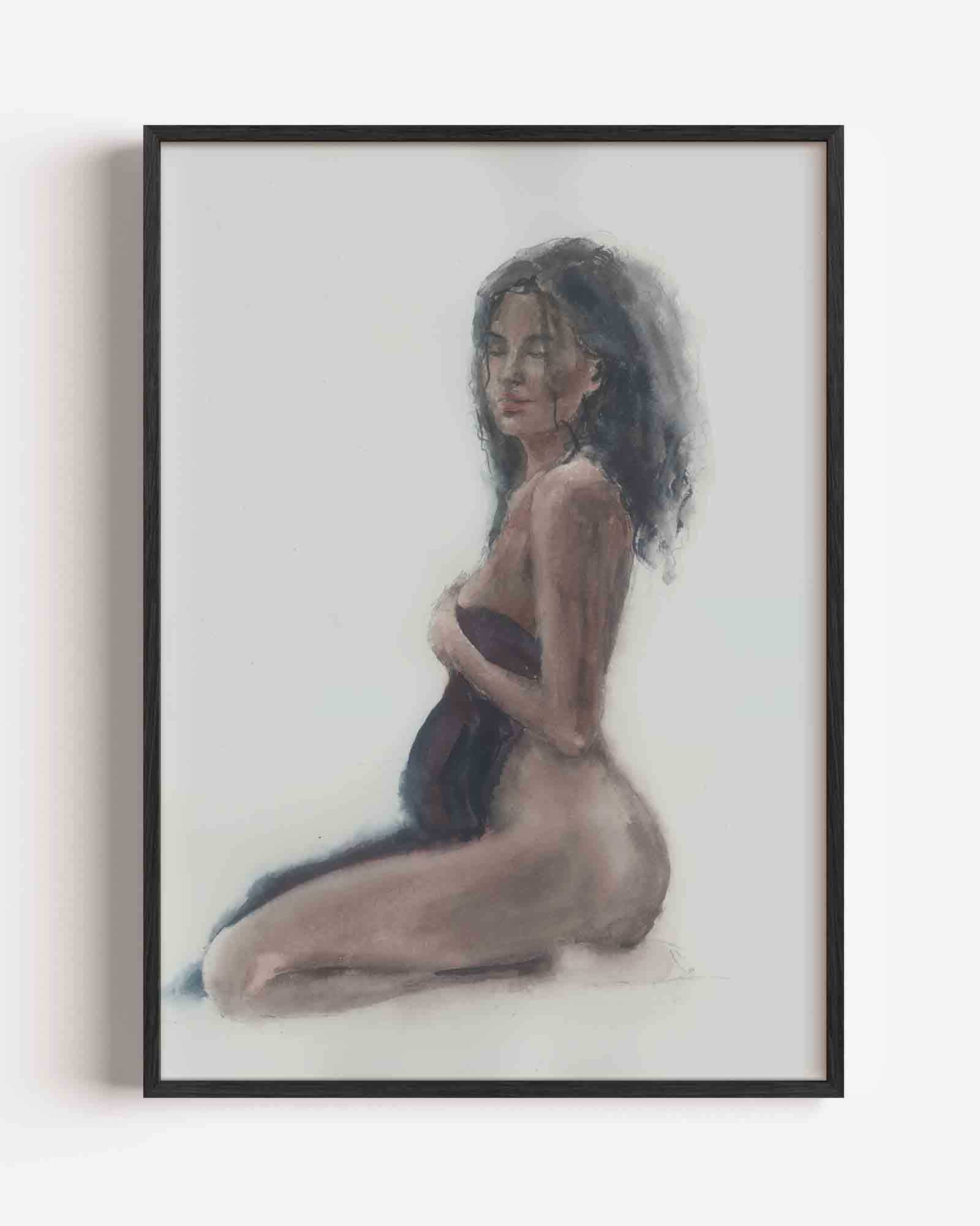 Zittende vrouw Poster