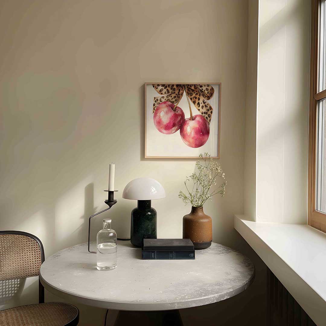 Kersen met strik Poster