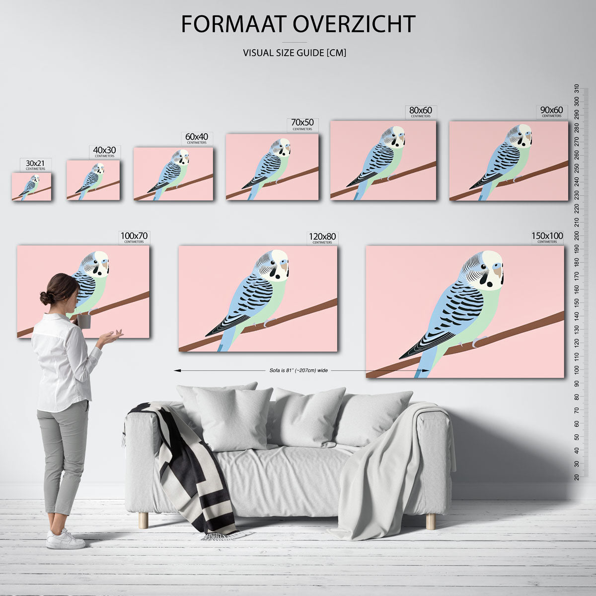 Parkiet op tak Poster