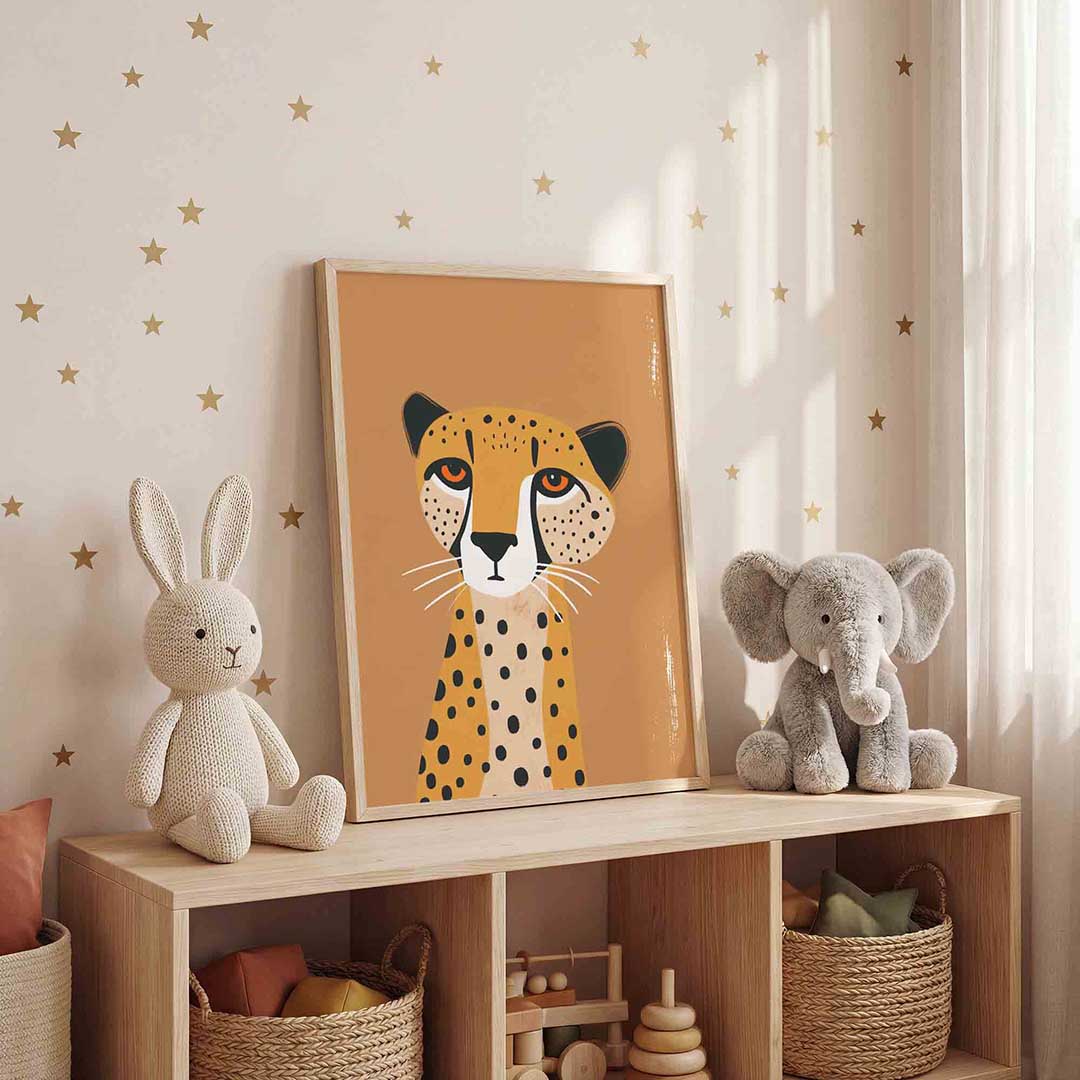 Luipaard met oranje ogen Poster