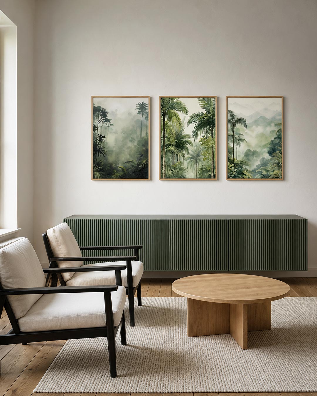 Groene jungle mist Posterset