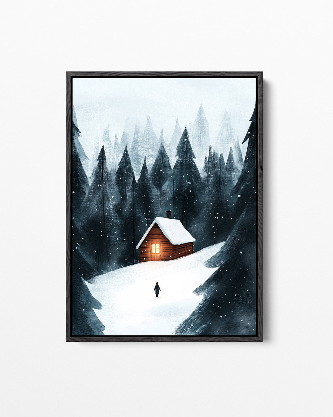 Winterse boswandeling Kunstwerk