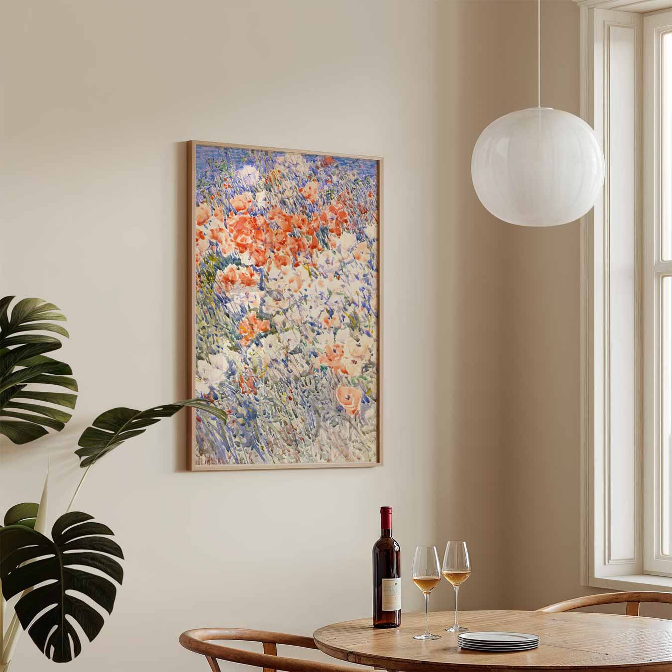Bloemenveld in Impressionistische Stijl Poster-WallArtistic