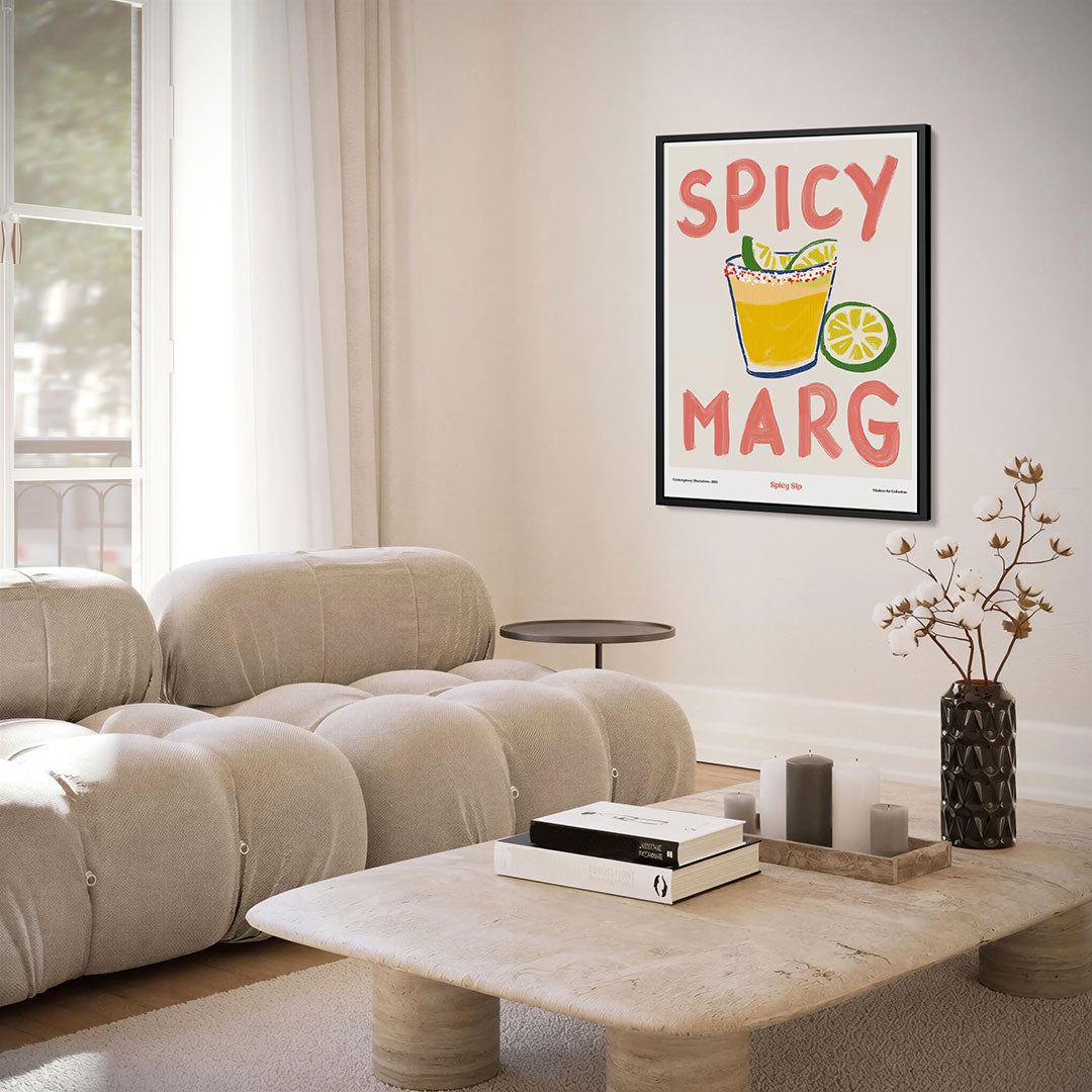Vrolijke cocktail illustratie Kunstwerk