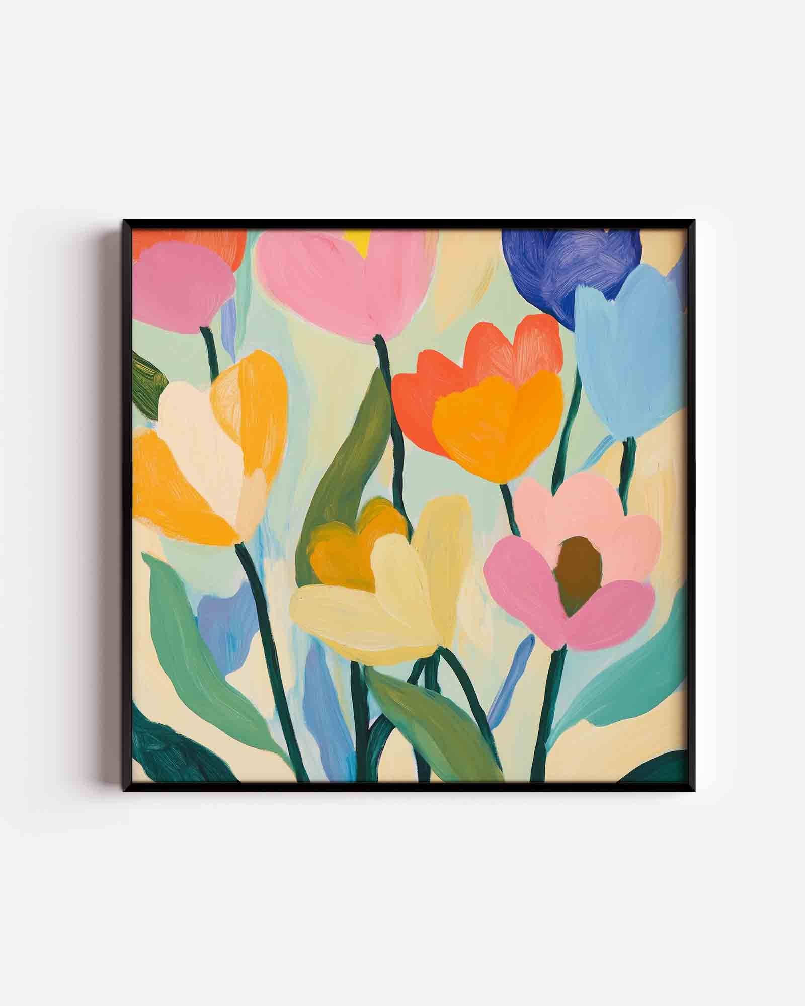 Bloemen in levendige kleuren Poster