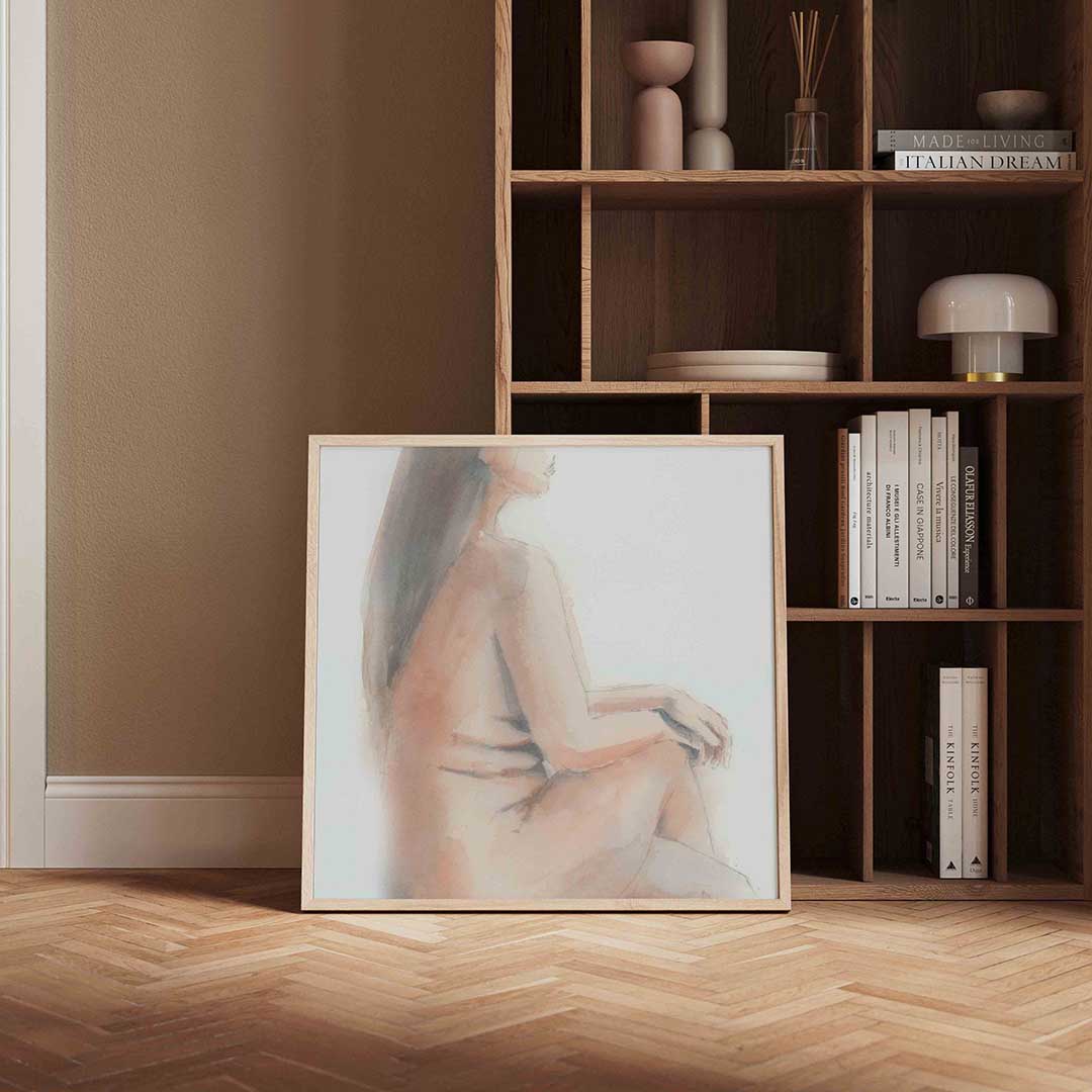 Zittende figuur Poster