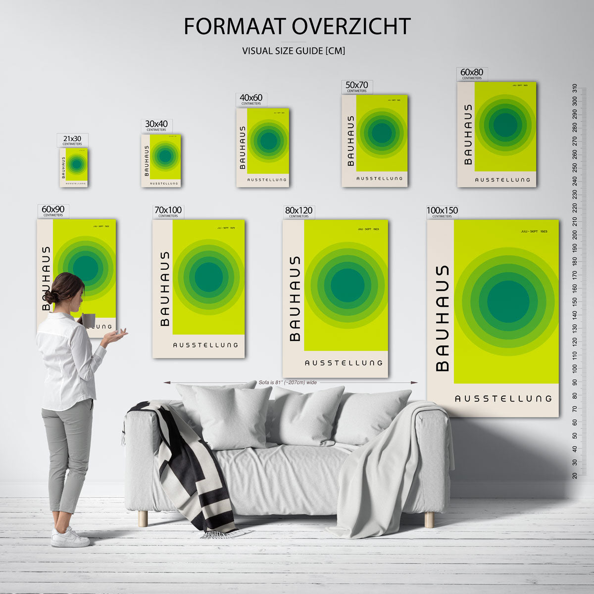 Cirkelvormen en tekst Poster