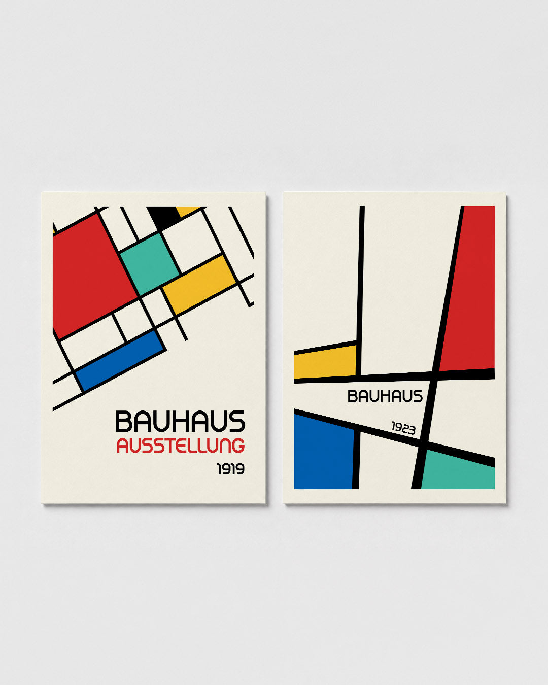 Kleurvlakken en lijnen Posterset