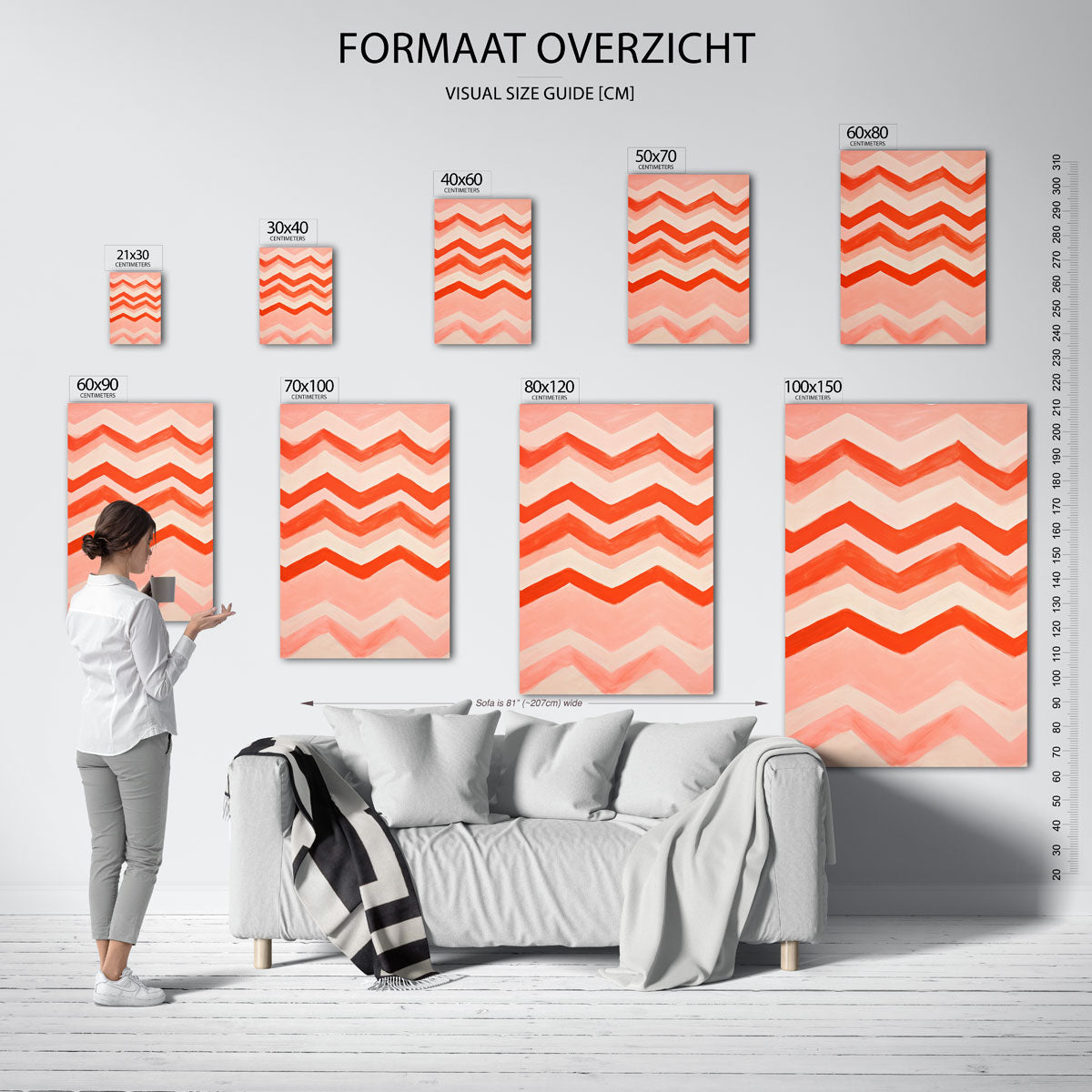 Zigzag patroon Poster