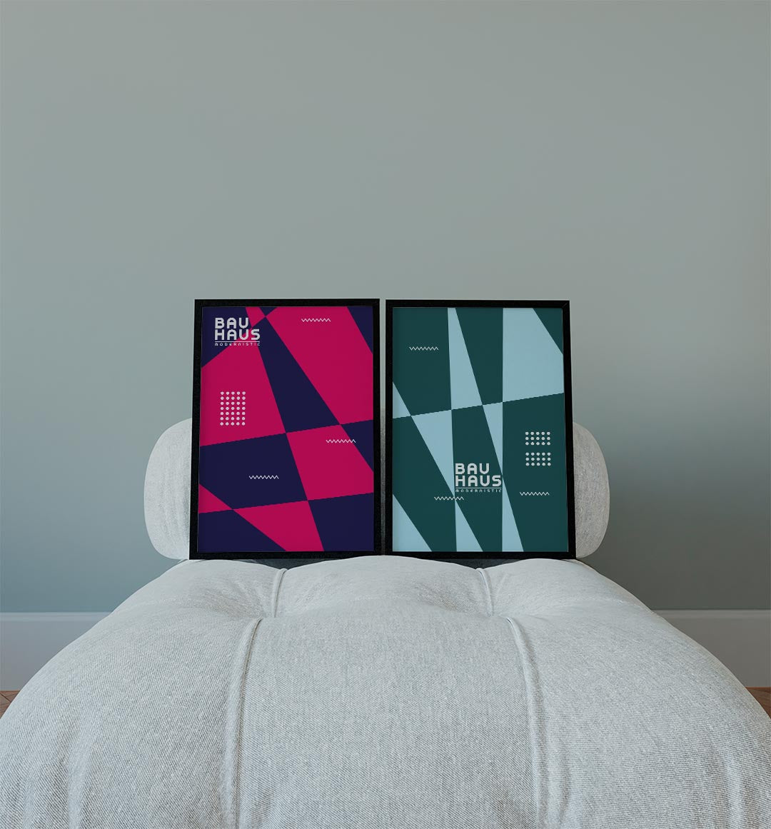 Kleurrijke vlakken Posterset