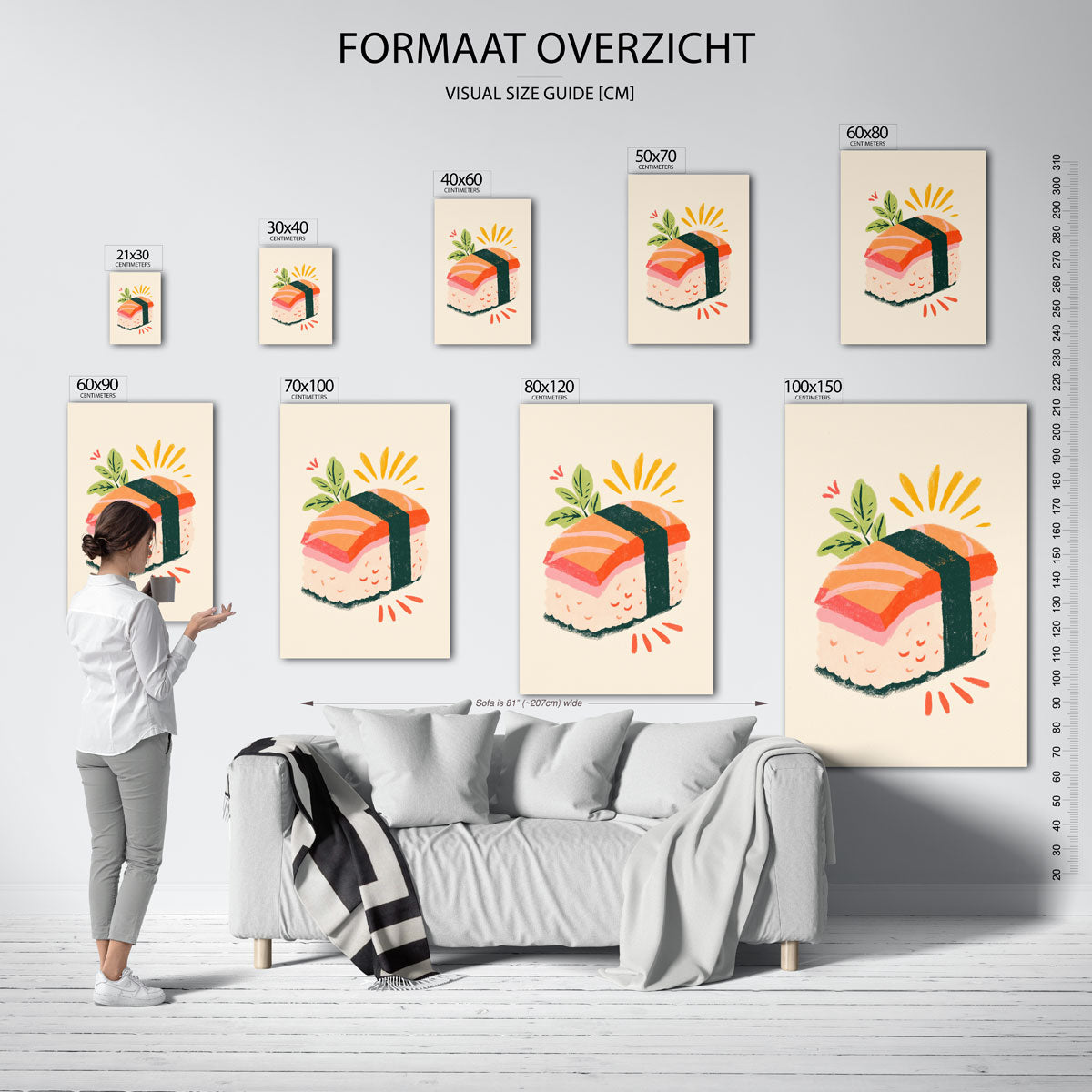 Sushi illustratie Poster
