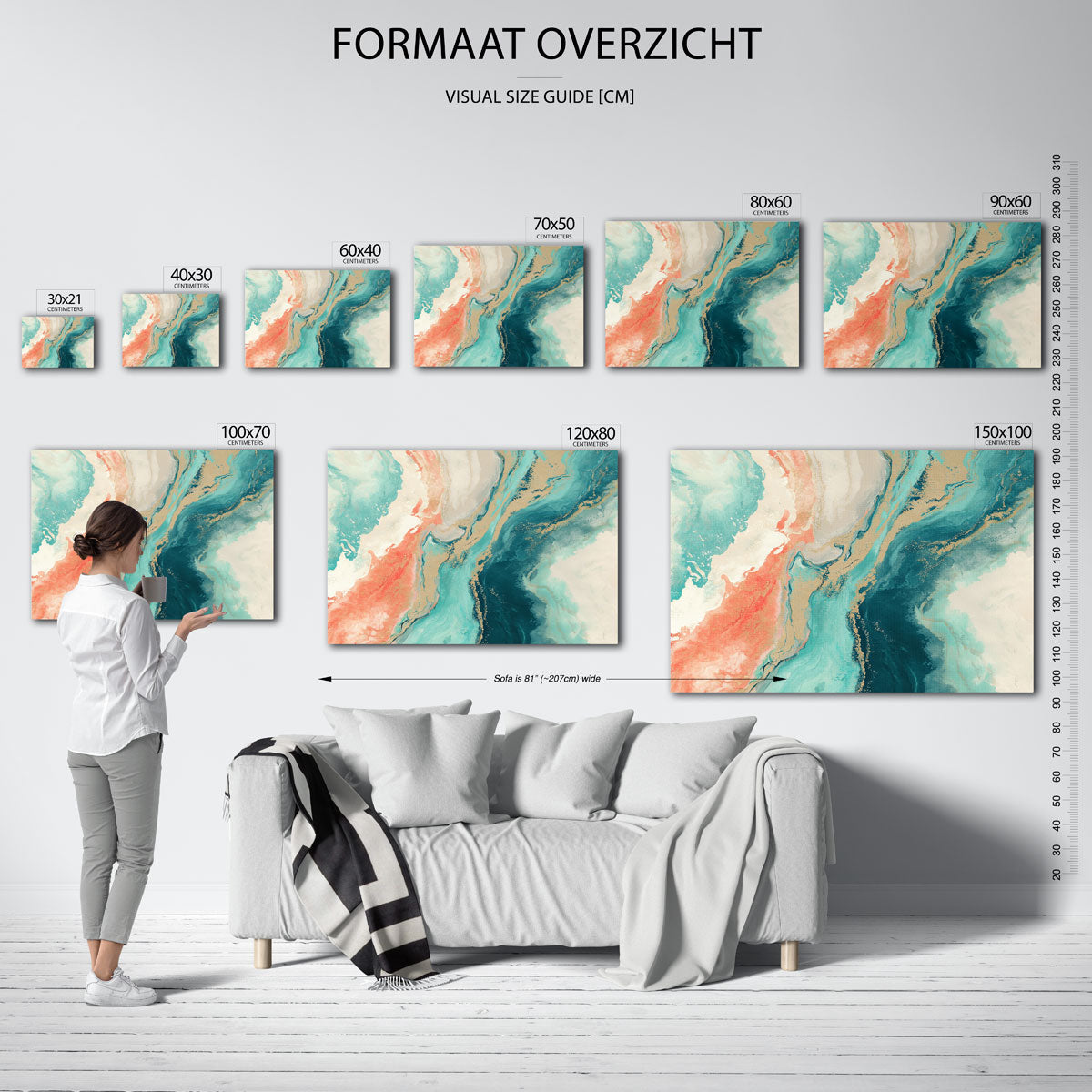 Abstracte golven Poster