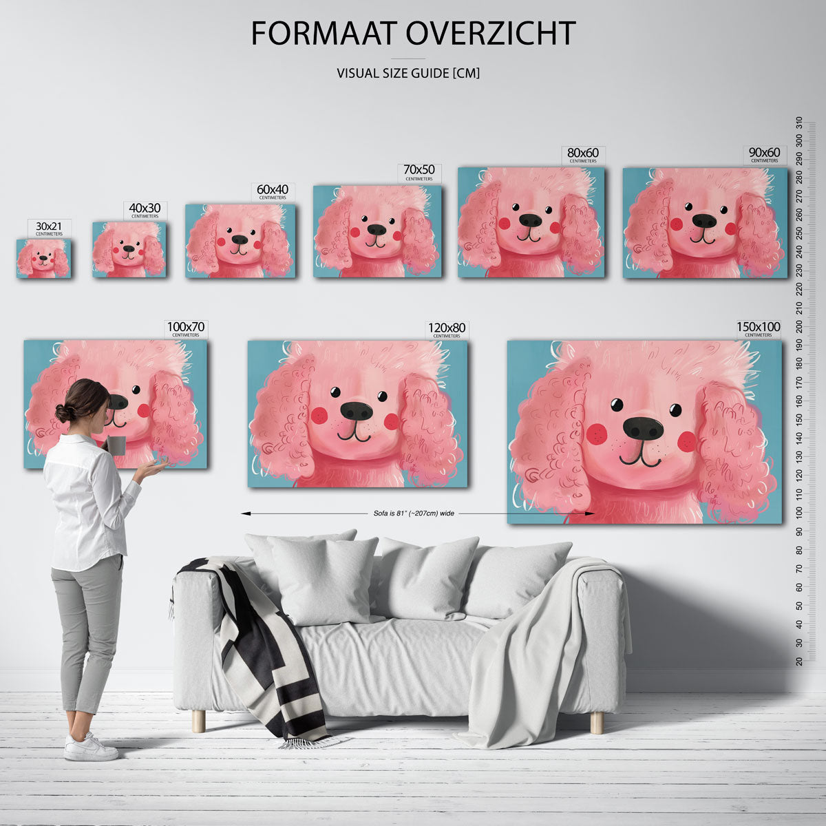 Roze poedel Poster