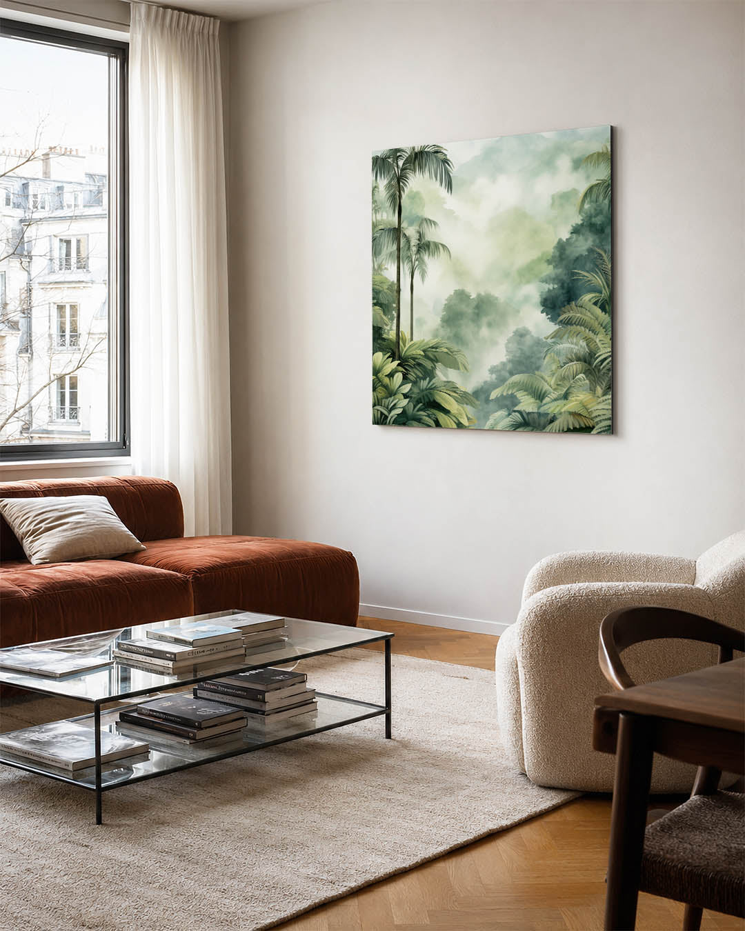 Tropisch boslandschap Kunstwerk