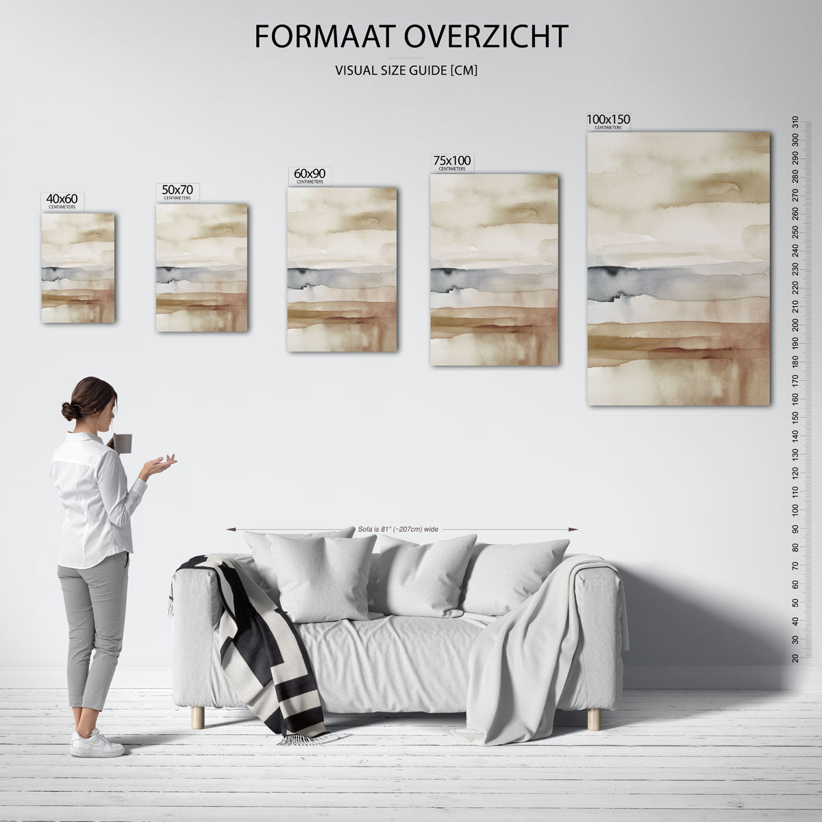 Zachte aardetinten Kunstwerk