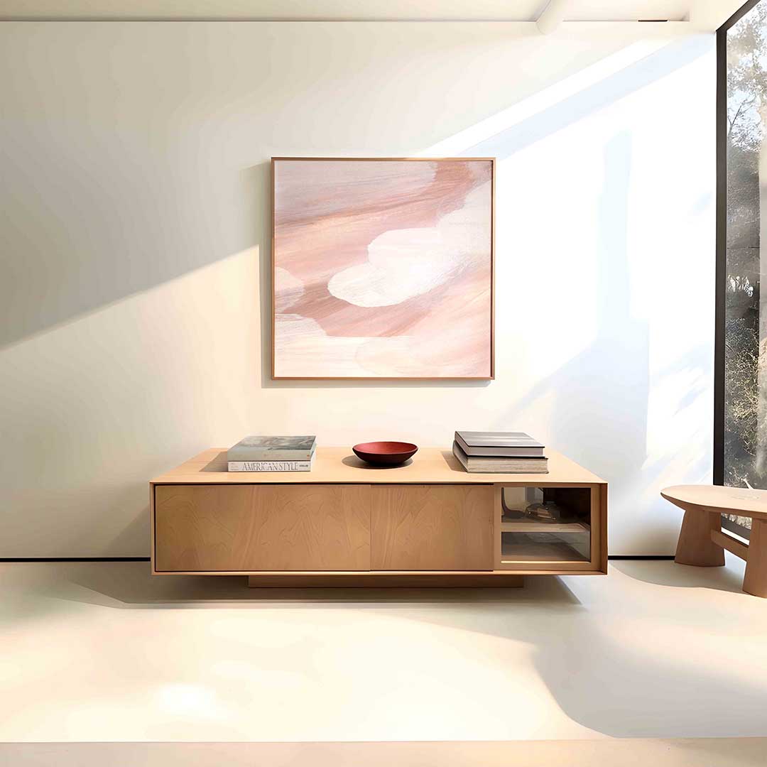 Abstracte penseelstreken Poster