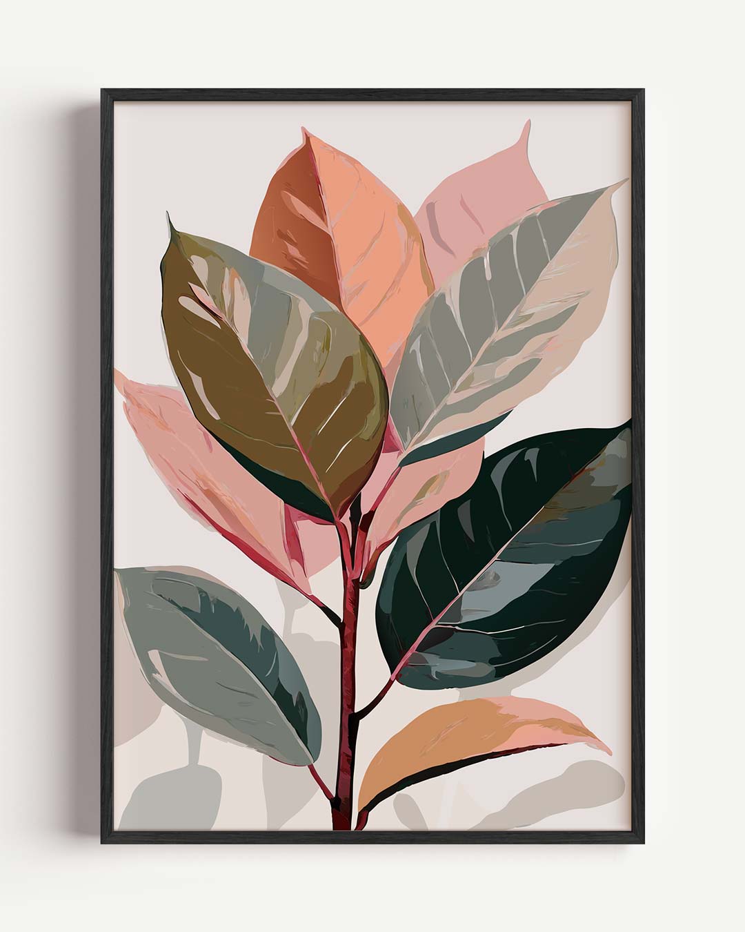 Botanische Kunstposter met Bladeren Poster-WallArtistic