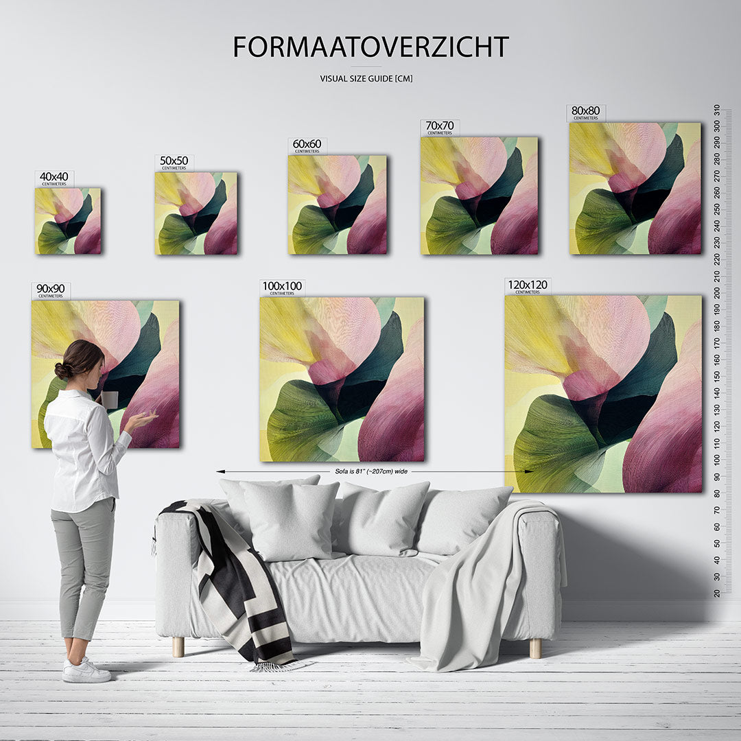Vloeiende kleurencompositie Kunstwerk