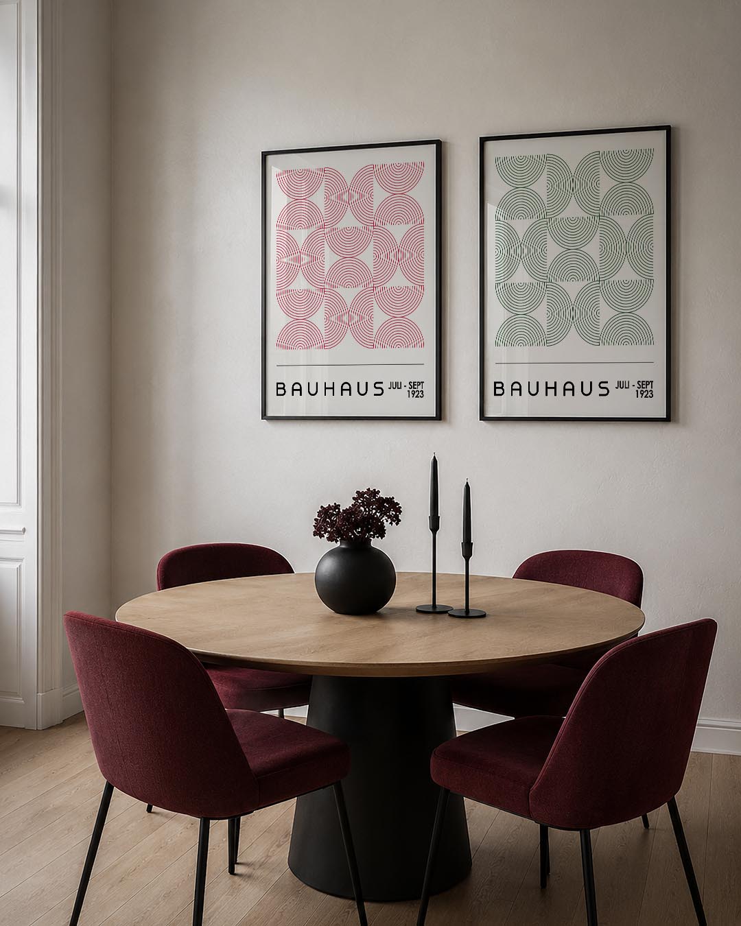 Cirkelritme en lijnen Posterset