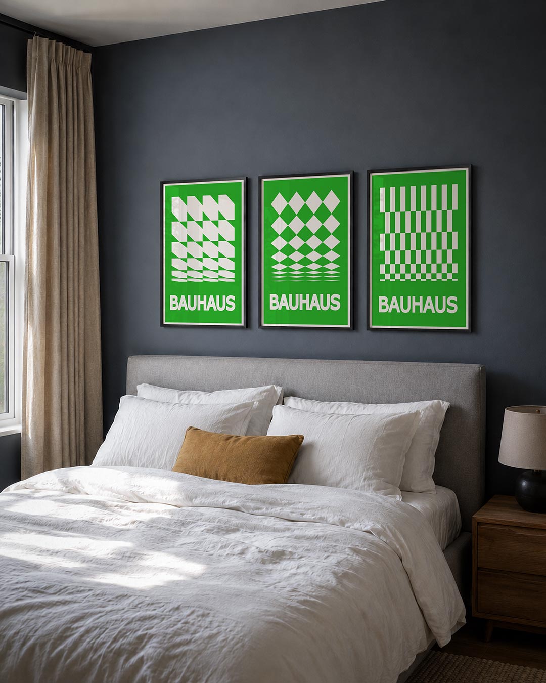 Groene vlakkenritme Posterset