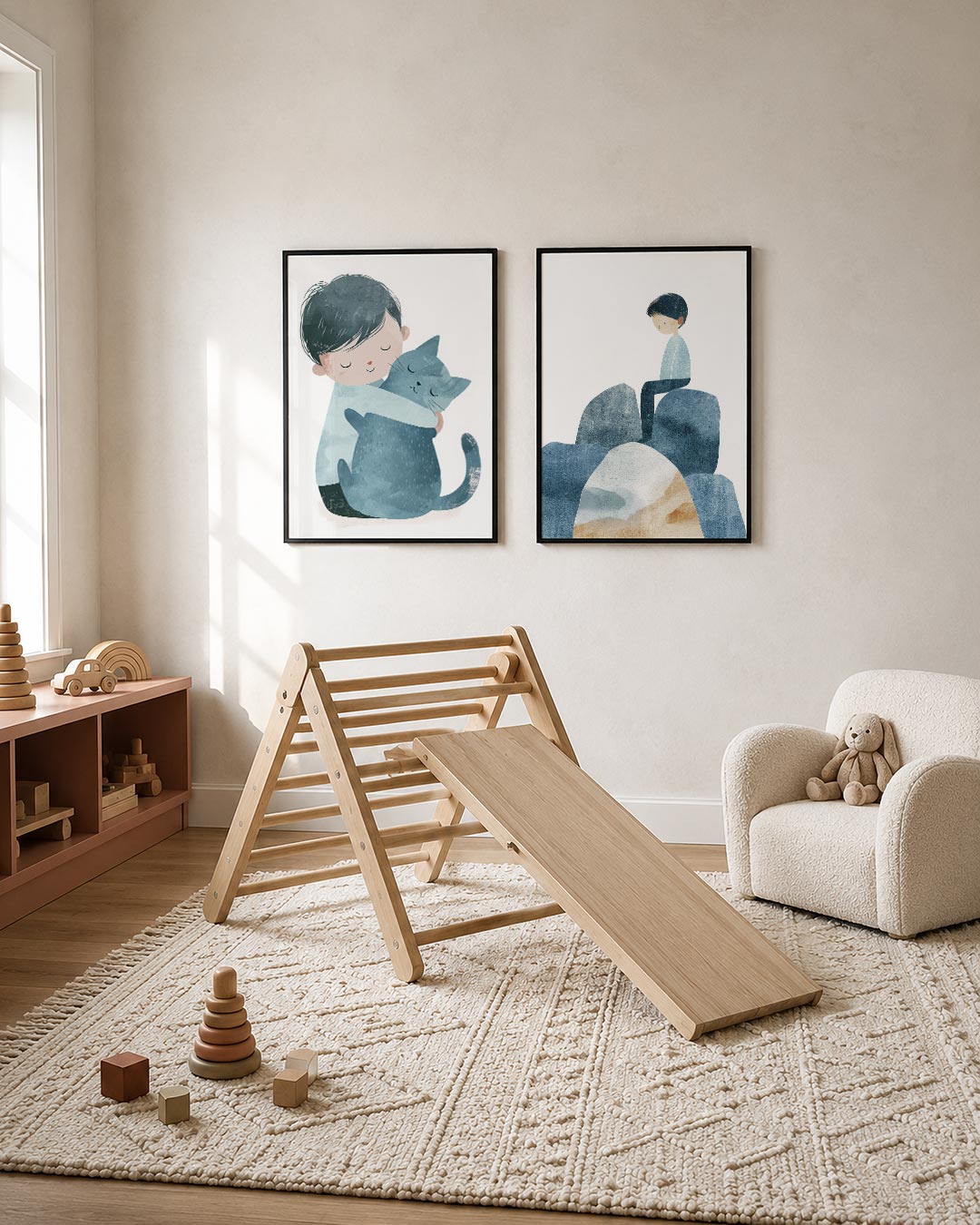 Knuffel in pasteltinten Posterset