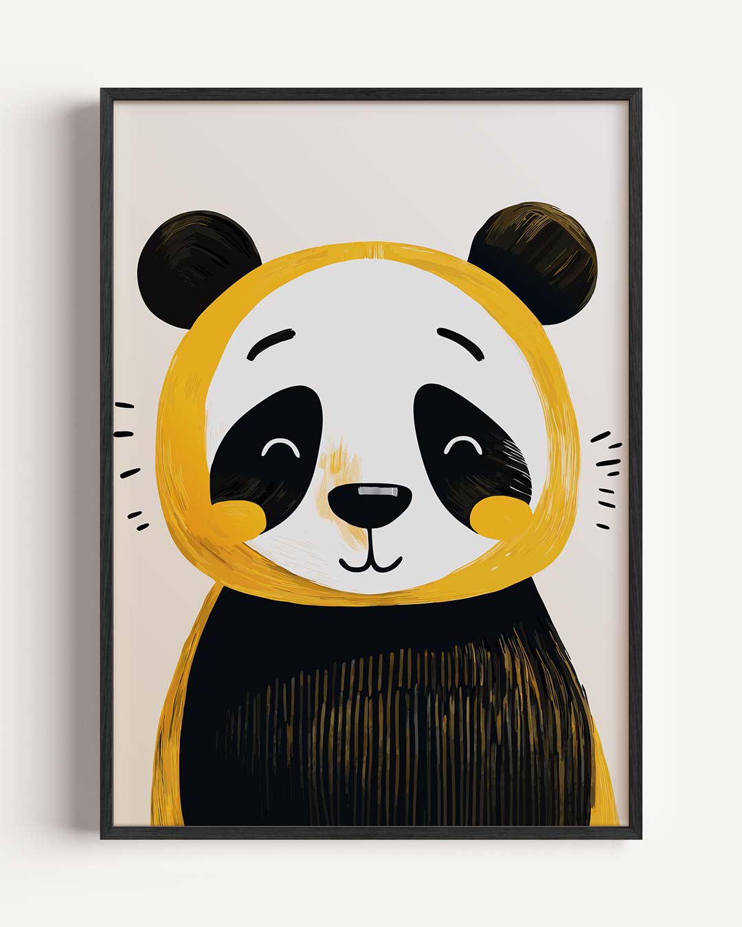 Vrolijke Panda Illustratie Poster-WallArtistic