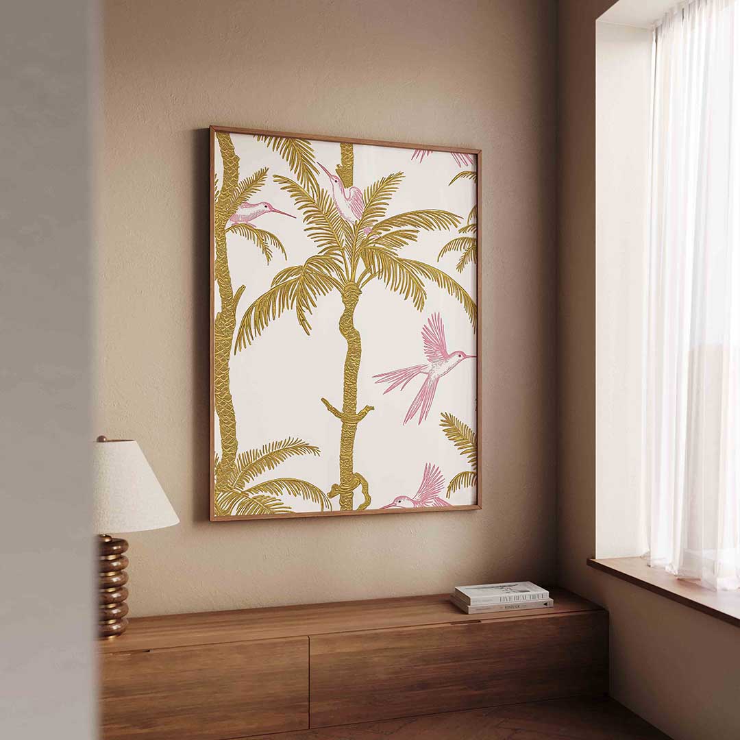 Vogels en palmbomen Poster