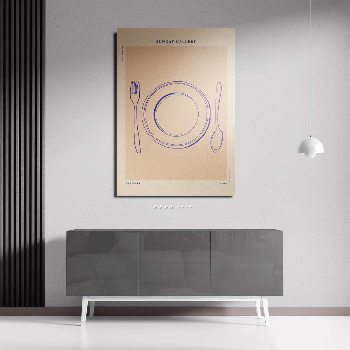 Eenvoudige Tafelschikking Illustratie Kunstwerk-canvas-dibond-plexiglas-wanddecoratie-WallArtistic