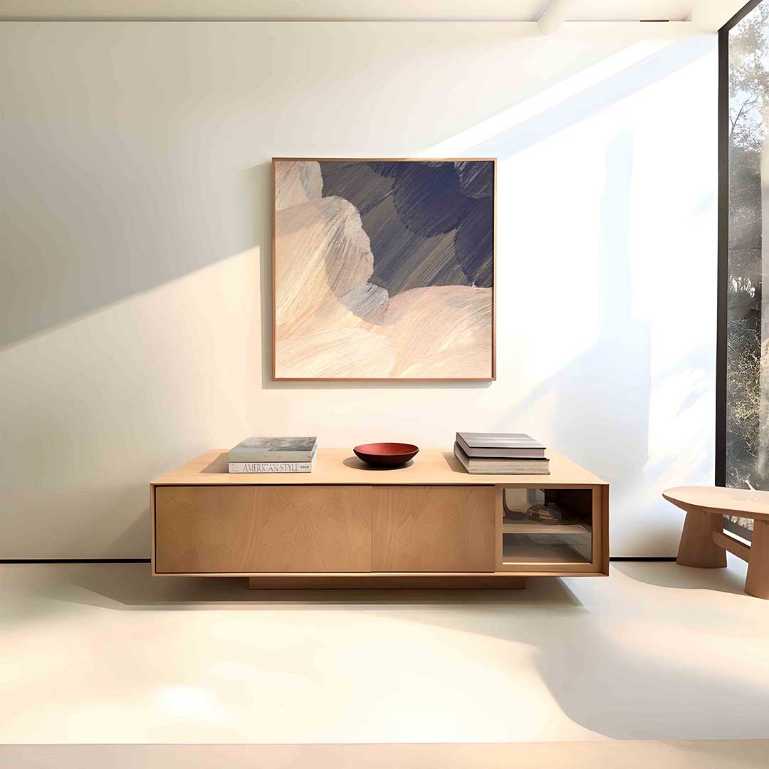 Abstracte penseelstreken Poster
