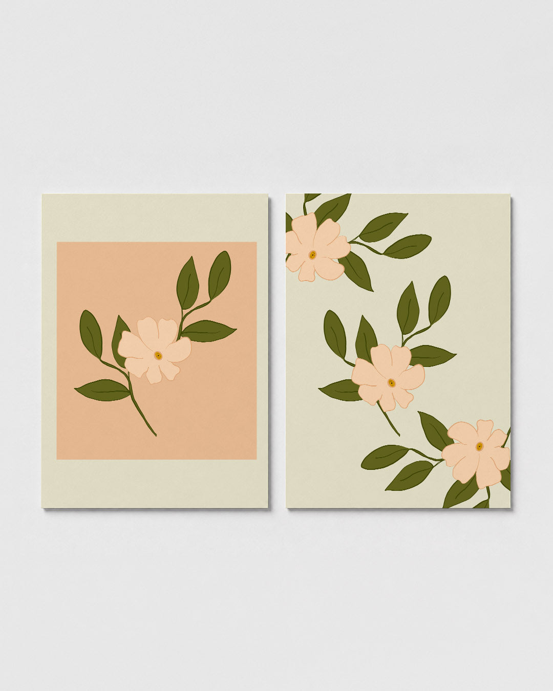Bloem en bladeren Posterset