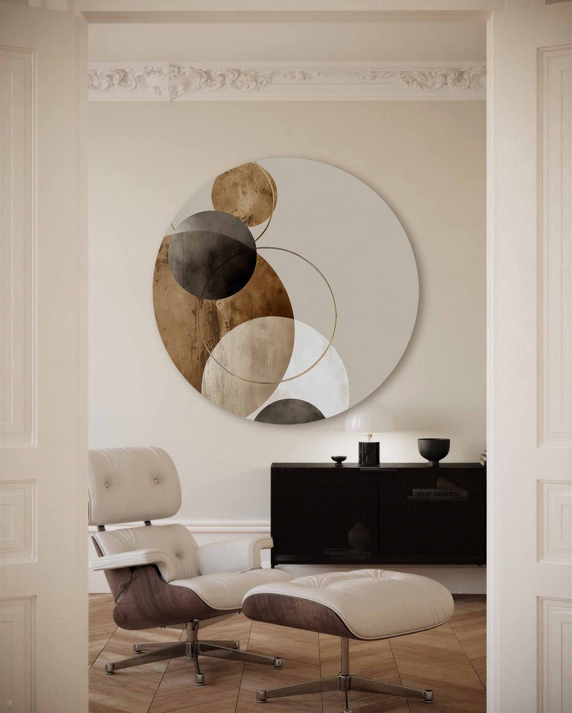Abstracte cirkels Muurcirkel