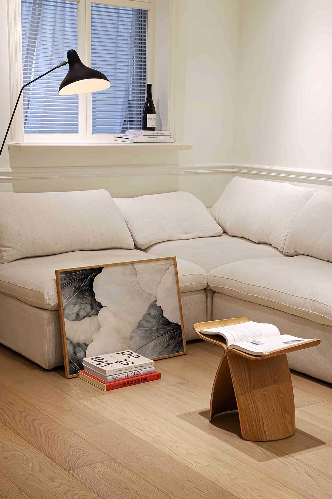 Bloemvormen in zwart en wit Poster