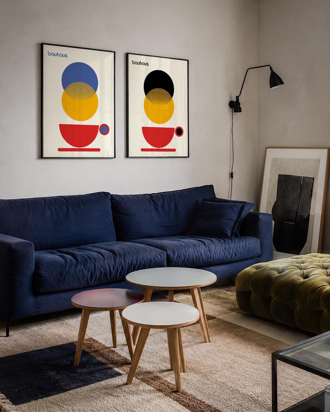 Kleurrijke cirkelcompositie Posterset