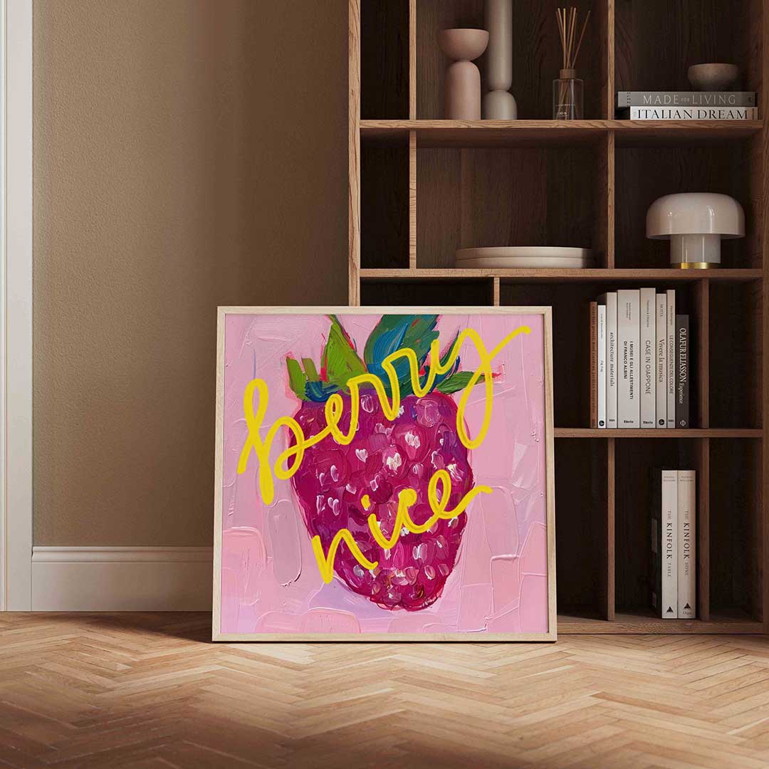 Roze framboos Poster