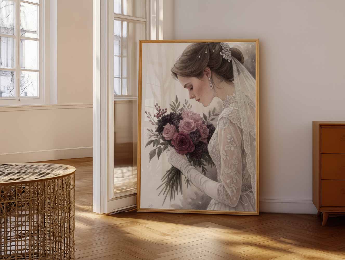 Elegante Romantische Bruidsposter-WallArtistic