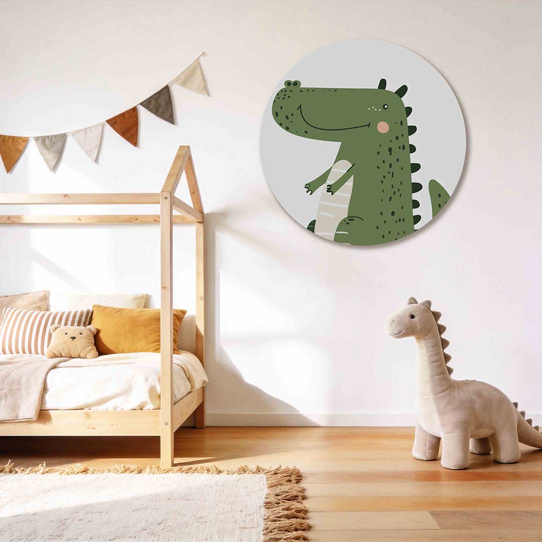 Groene krokodil Muurcirkel