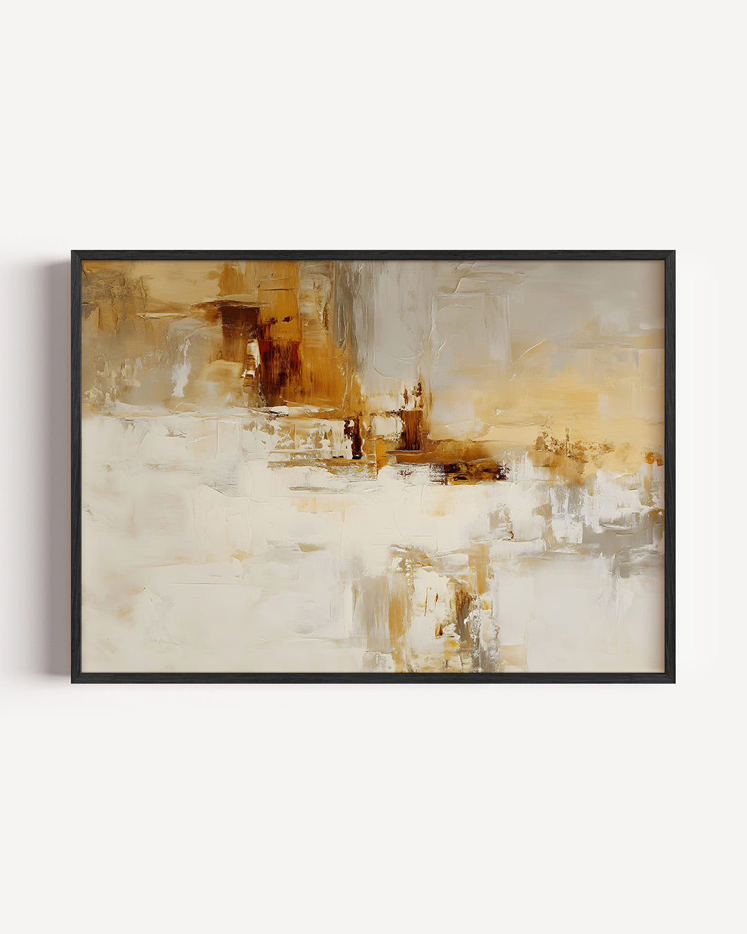 Abstracte beige en bruine Poster