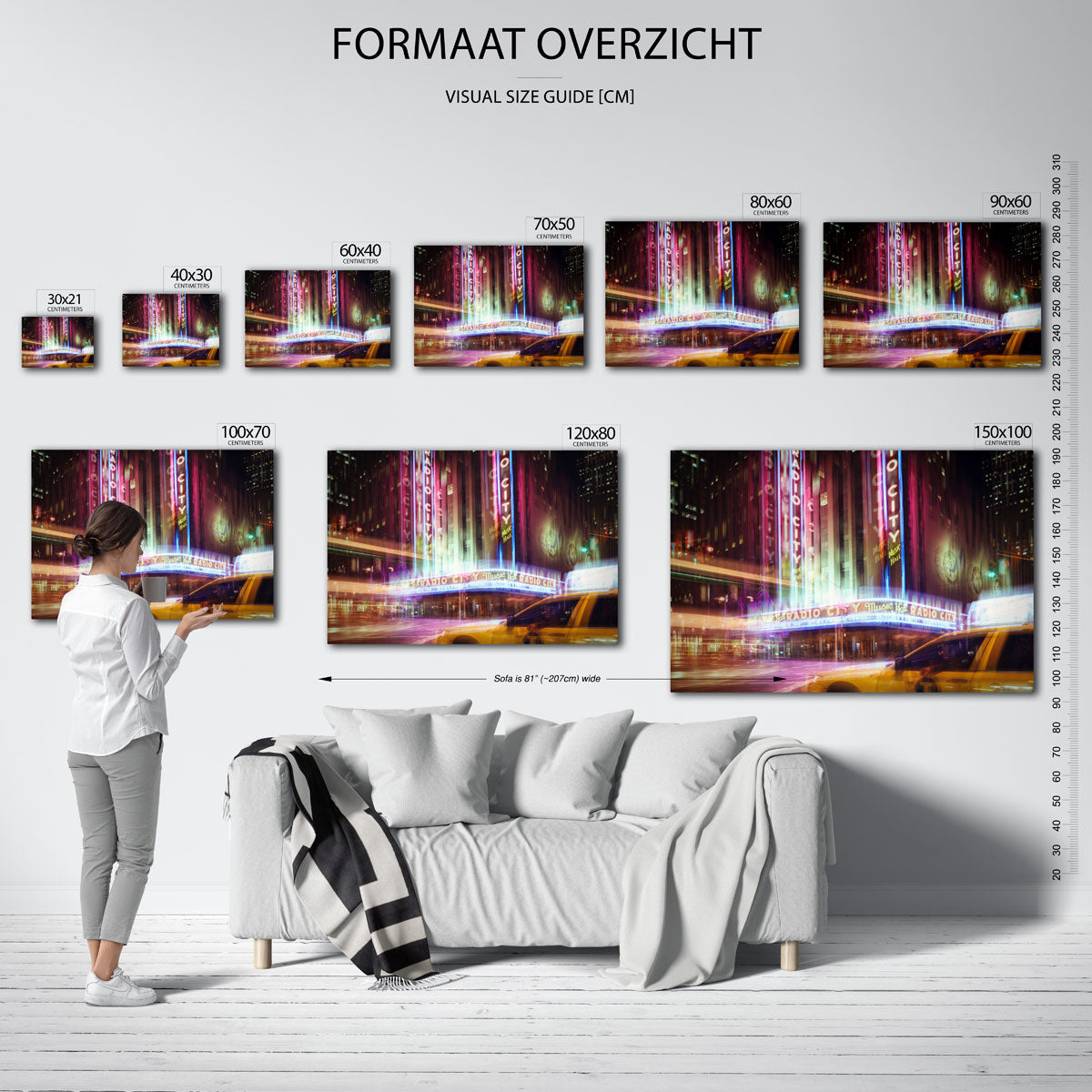 Stedelijke nachtlichten Poster