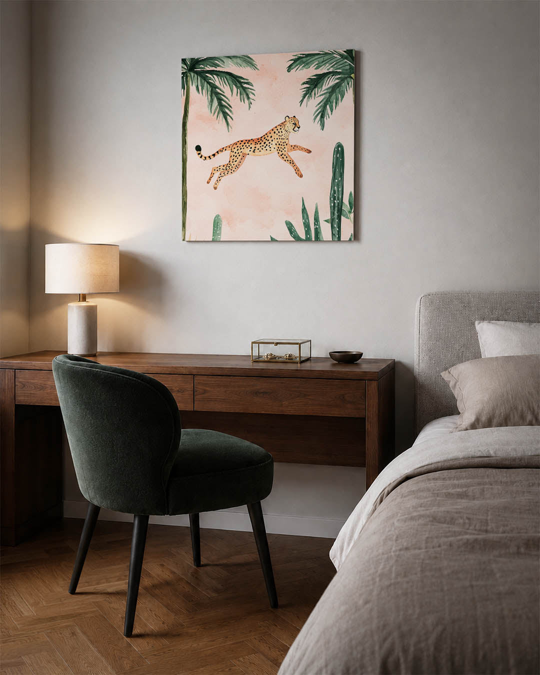 Springende luipaard Kunstwerk