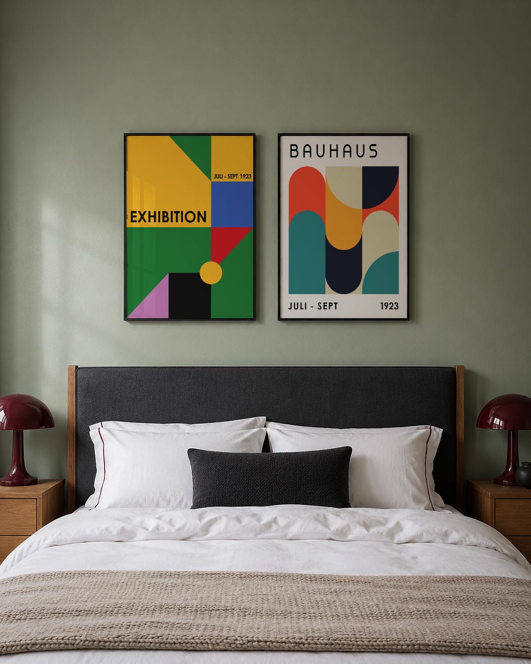 Kleurrijke vlakverdeling Posterset
