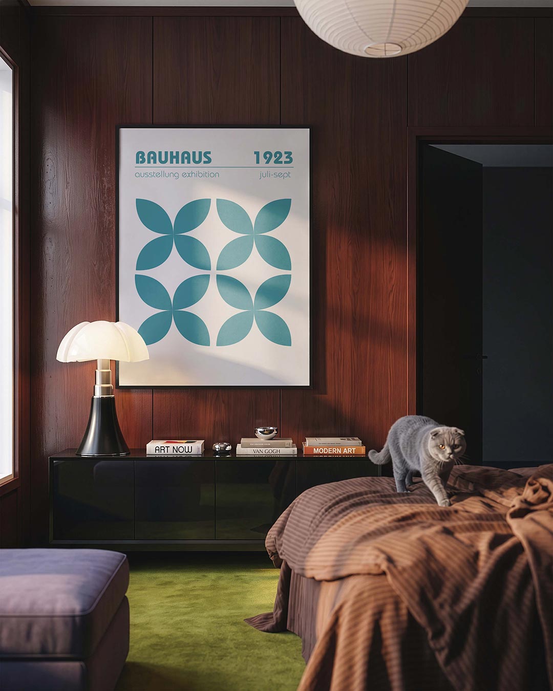 Vormritme bloemmotief Poster