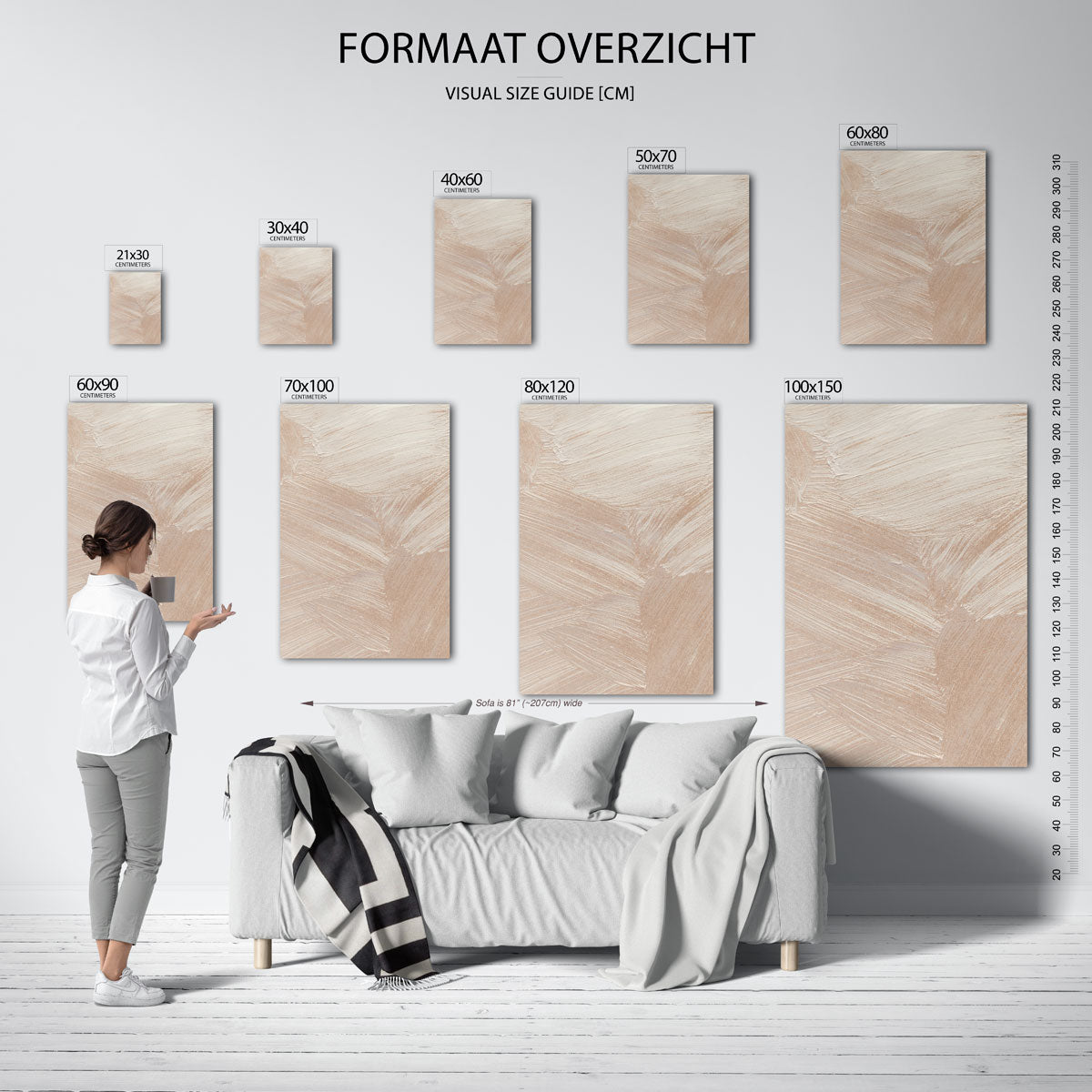 Beige textuur Poster