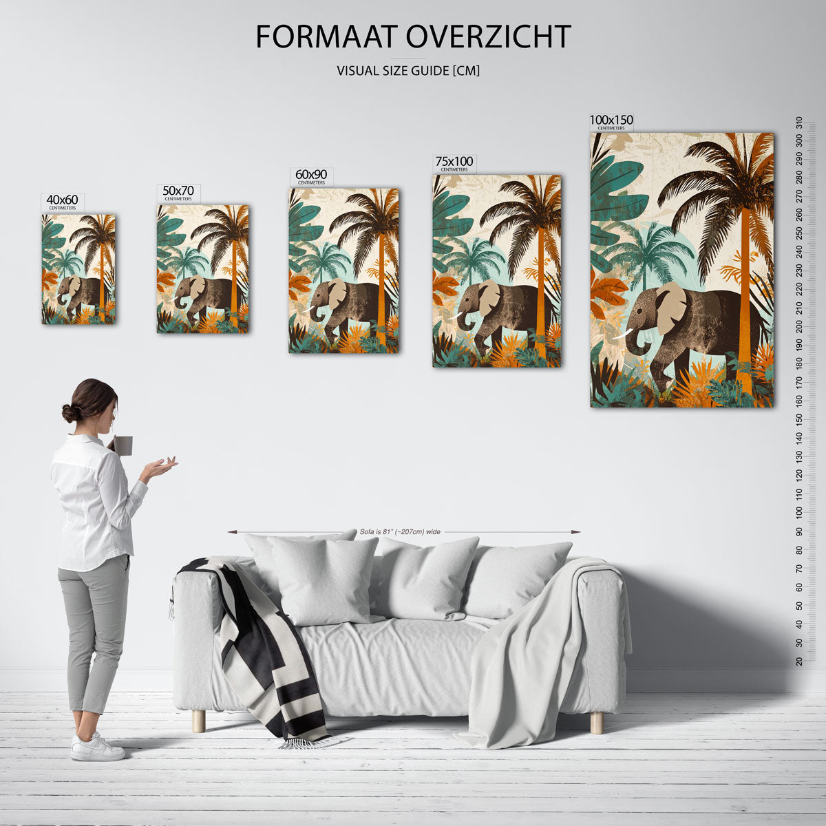 Jungle olifant Kunstwerk