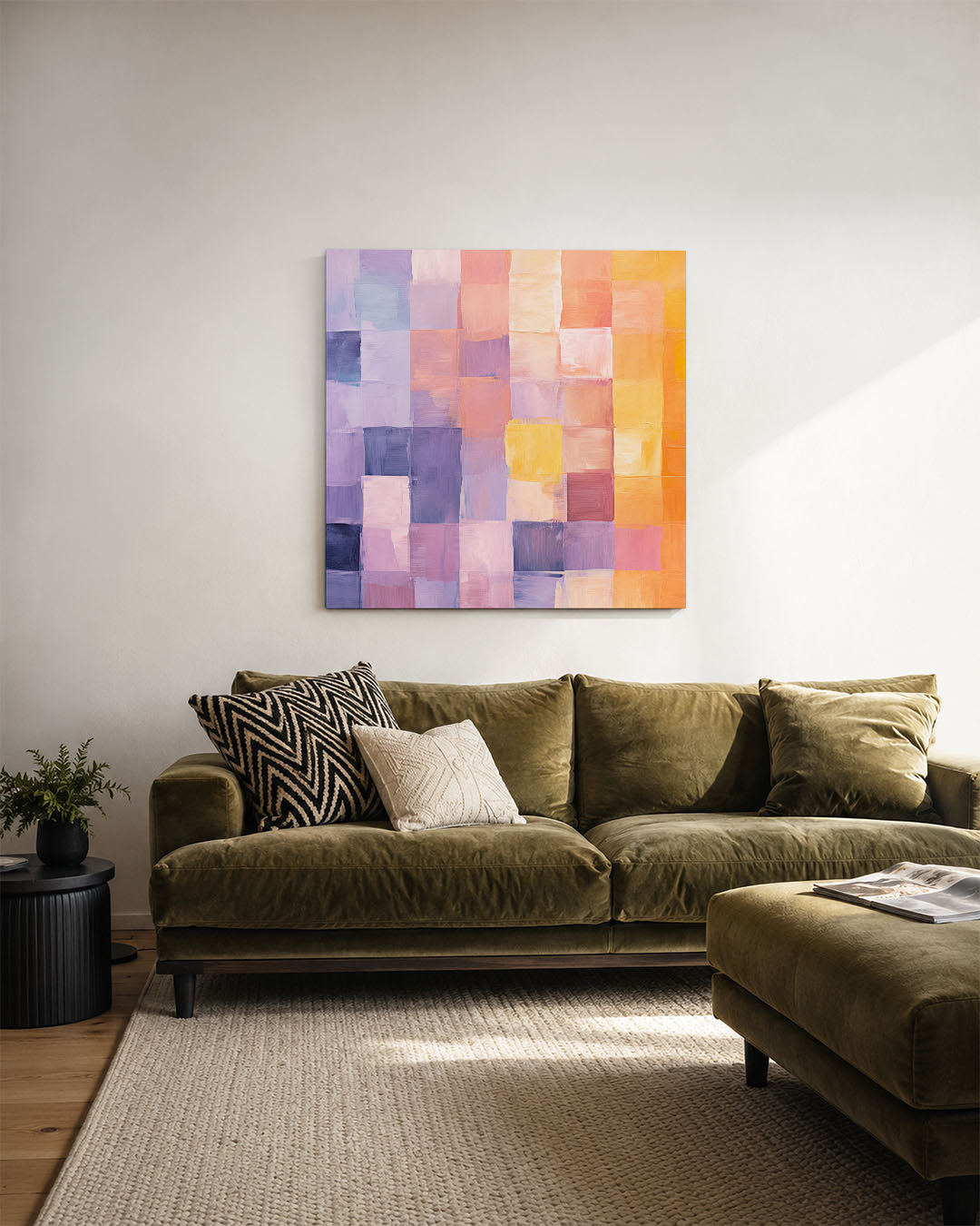 Kleurrijke geometrie Kunstwerk