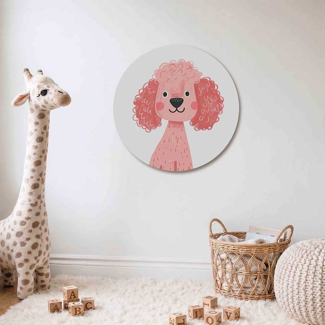 Roze hond Muurcirkel